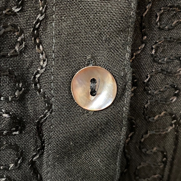 “5/$20” Parsley & Sage black button up sleeveless blouse size 1X - Picture 5 of 10